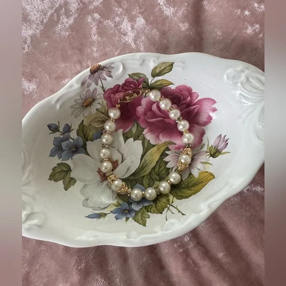 2/$15🔥🌞Vintage Victoria Secret Floral Oval Ceramic Dish - Picture 6 of 7